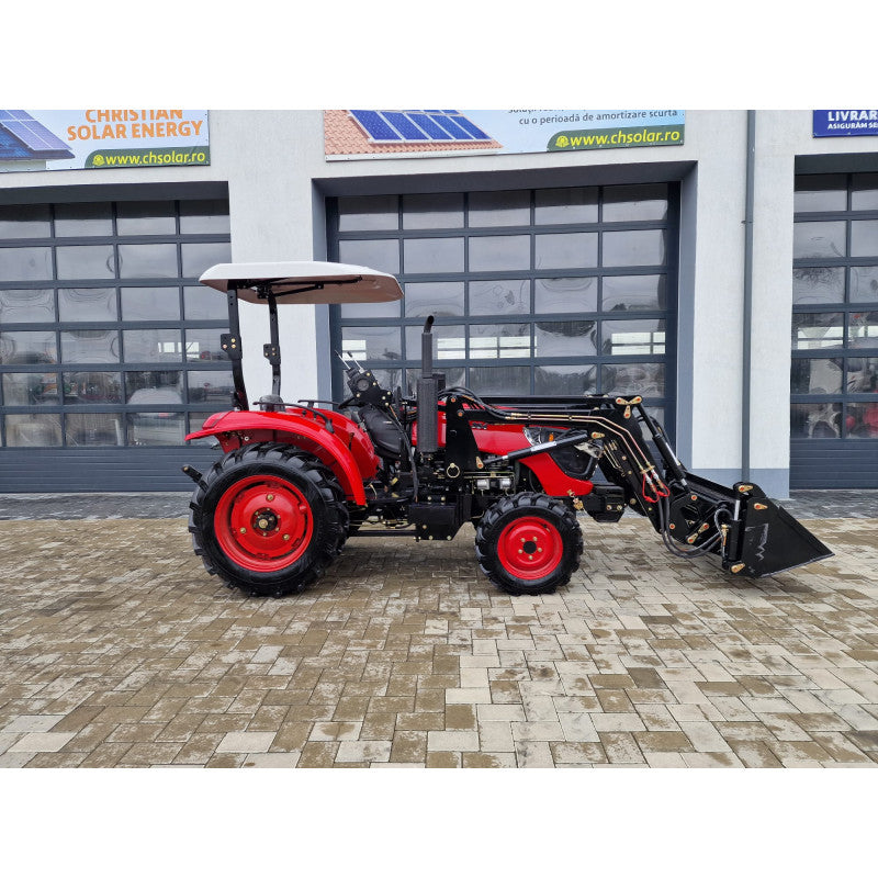 Tractor agricol Konig Traktoren 354 35 CP 4×4 cu semicabina si incarcator frontal