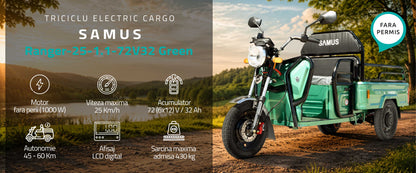 Triciclu electric cargo Samus Ranger-25-1.1-72V32 Green