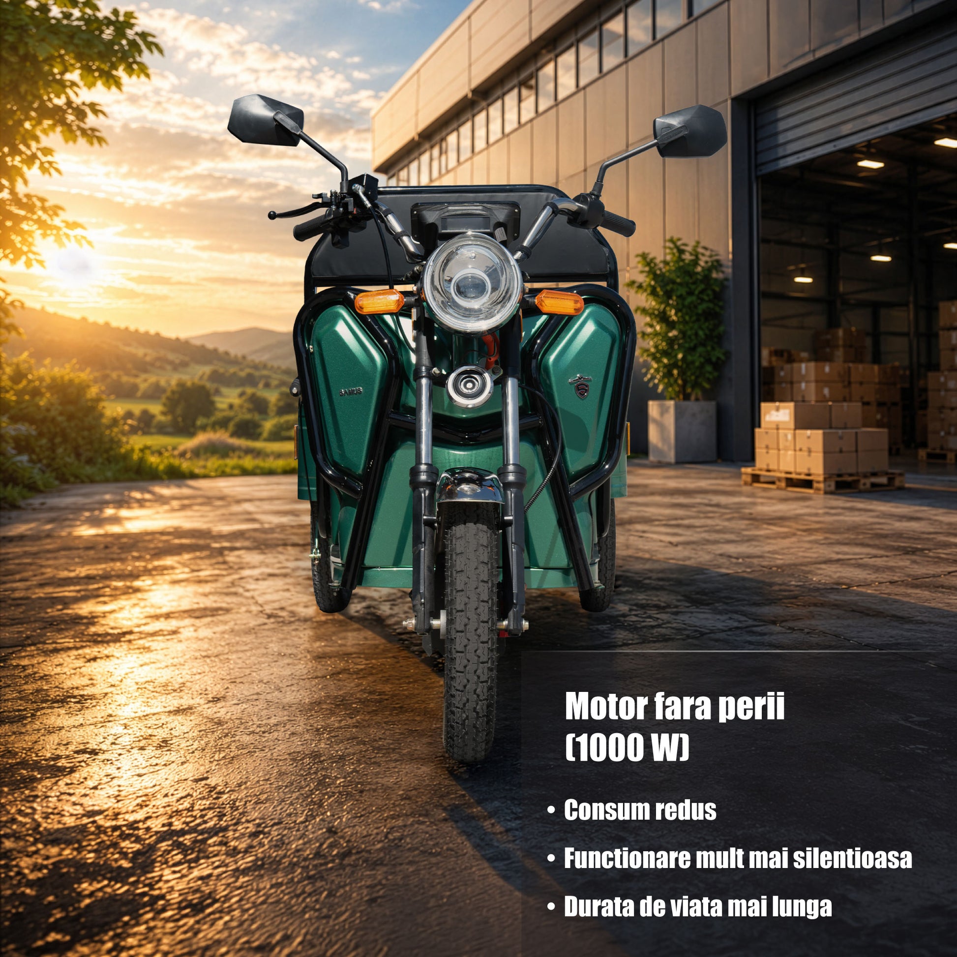 Triciclu electric cargo Samus Ranger-25-1.1-72V32 Green