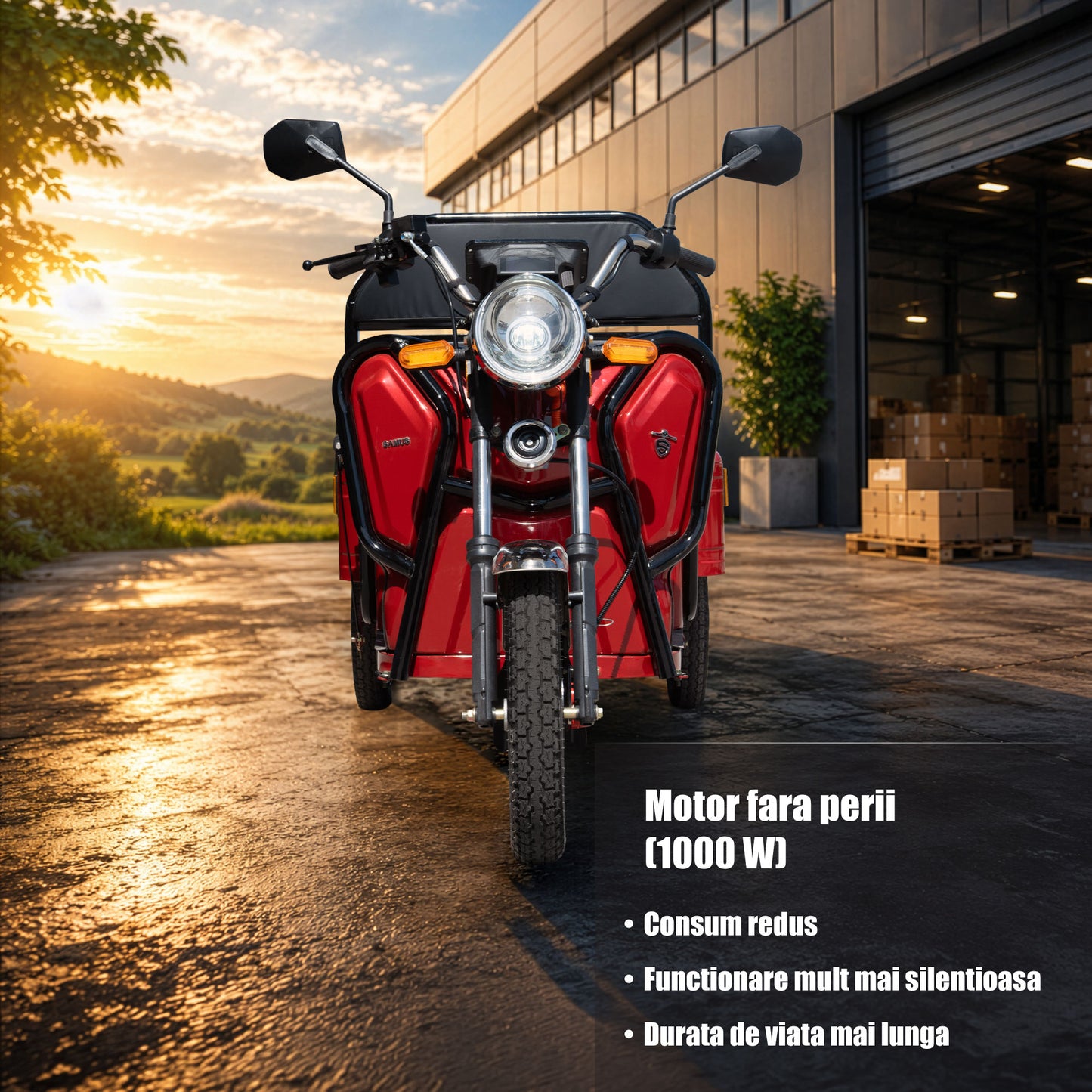 Triciclu electric cargo Samus Ranger-25-1.1-72V32 Red