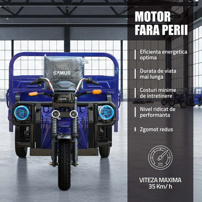 Triciclu electric cargo Samus Texas-170/130-12T150060V58-Blue