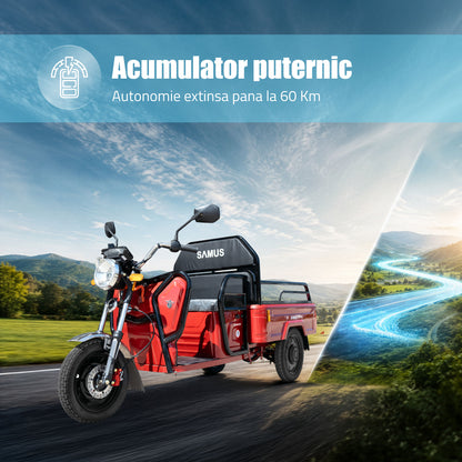 Triciclu electric cargo Samus Ranger-25-1.1-72V32 Red