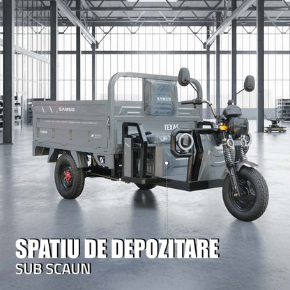 Triciclu electric cargo Samus Texas-170/130-12T150060V58-Silver
