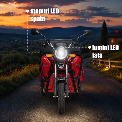 Triciclu electric cargo Samus Ranger-25-1.1-72V32 Red