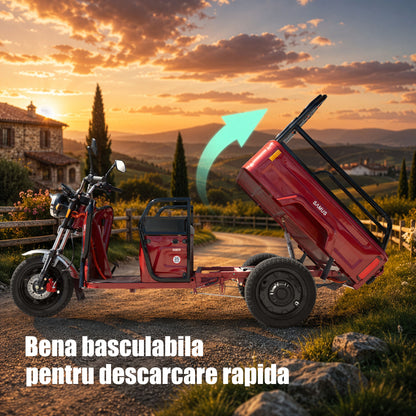 Triciclu electric cargo Samus Ranger-25-1.1-72V32 Red