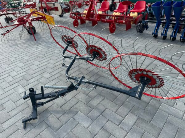 Greblă mecanică tip soare, 3 rotoare, 120 cm