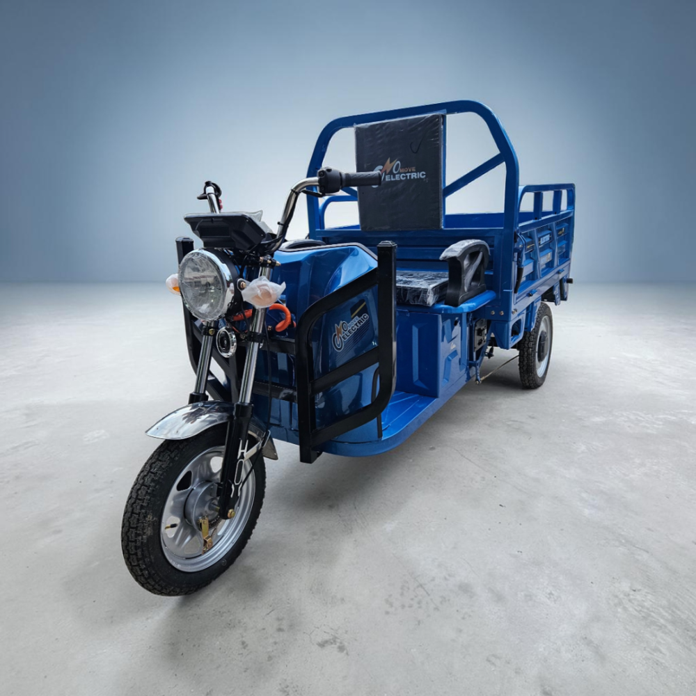 Triciclu Electric cu bena basculabila Tuk Tuk, GN1500DZH-7, Baterie 52Ah Albastru