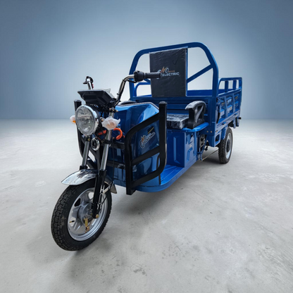 Triciclu Electric cu bena basculabila Tuk Tuk, GN1500DZH-7, Baterie 52Ah Albastru