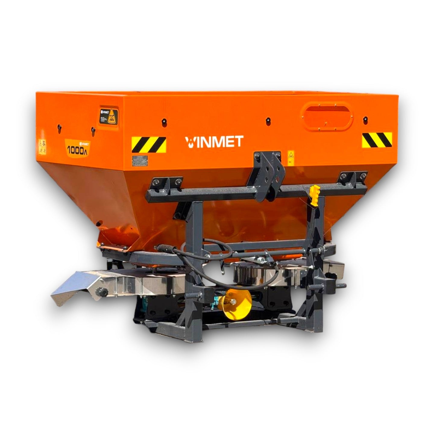 Distribuitor sare / ingrasaminte 1000L, 2 discuri, buncar inox, VINMET