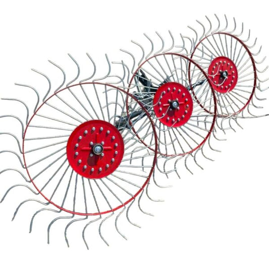 Greblă mecanică tip soare, 3 rotoare, 120 cm