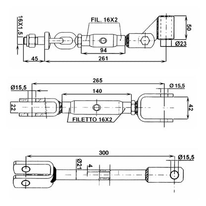 Kit complet tiranti prindere 3 puncte tractor Kubota, Iseki - imagine 4