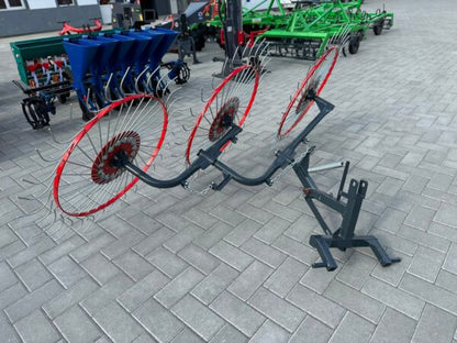 Greblă mecanică tip soare, 3 rotoare, 120 cm