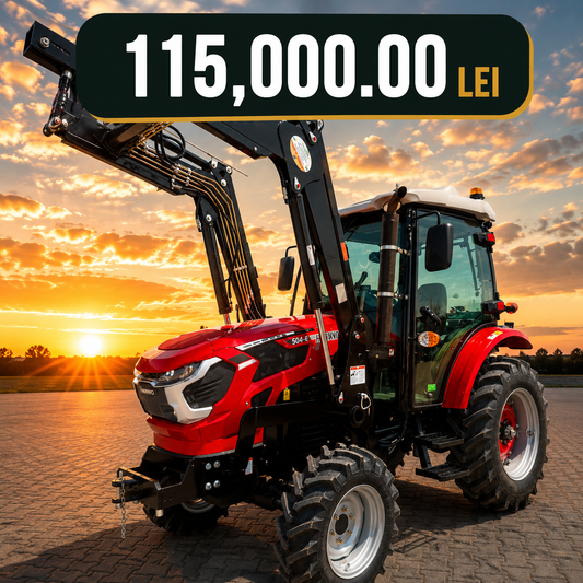 Tractor 50 CAI HANWO 504, 4X4, STAGE 5 cu incarcator forntal +CARTE RAR INCLUSA