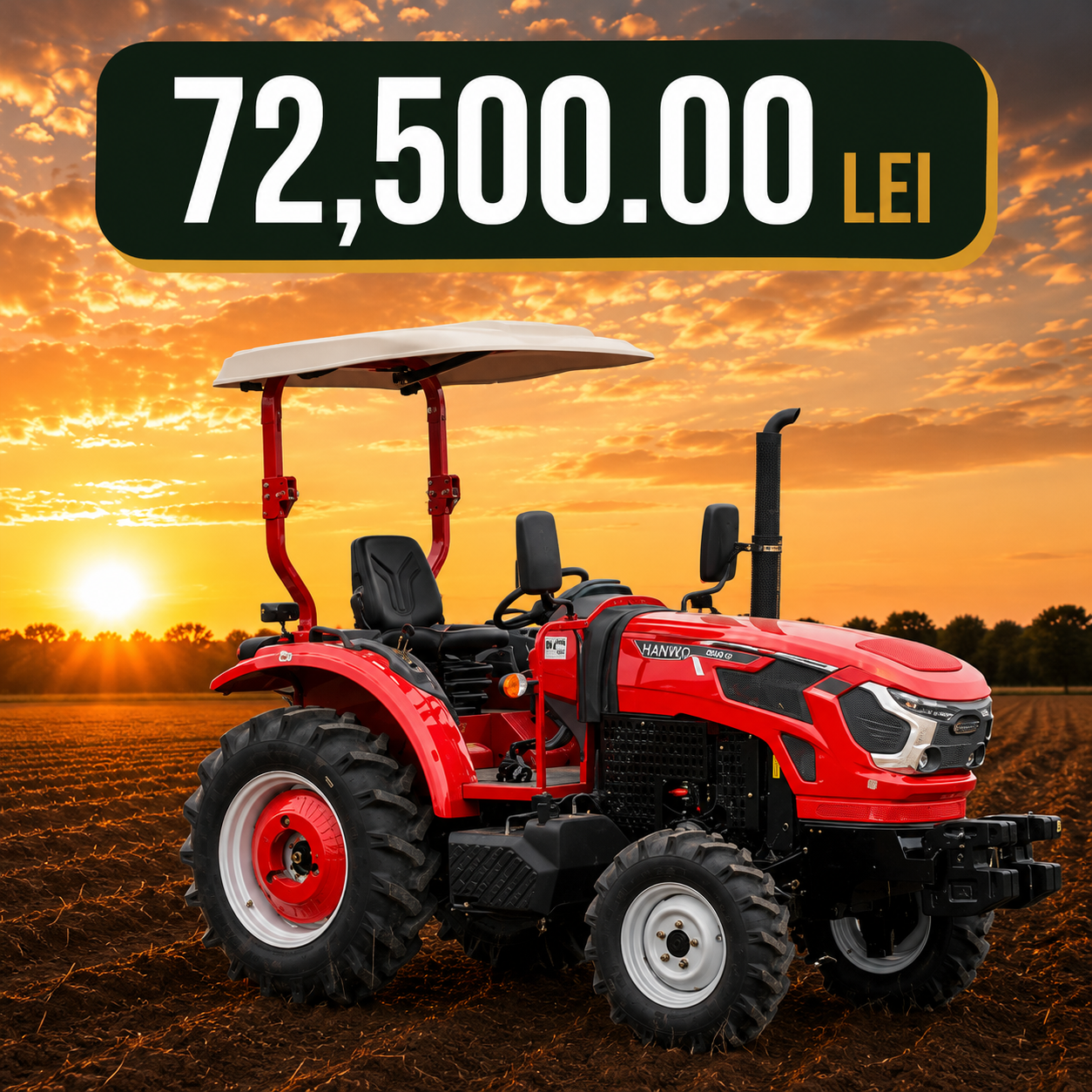 Tractor Agricol HANWO 354R – 40 CP, 4×4 Inmatriculabil