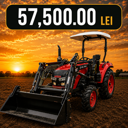 Tractor agricol Konig Traktoren 354 35 CP 4×4 cu semicabina si incarcator frontal