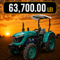 Tractor 80CP 4×4, verde cu semicabina seria 804