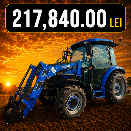 TRACTOR AGRICOL SOLIS 4WD 50 CP CU CABINA SI INCARCATOR FRONTAL