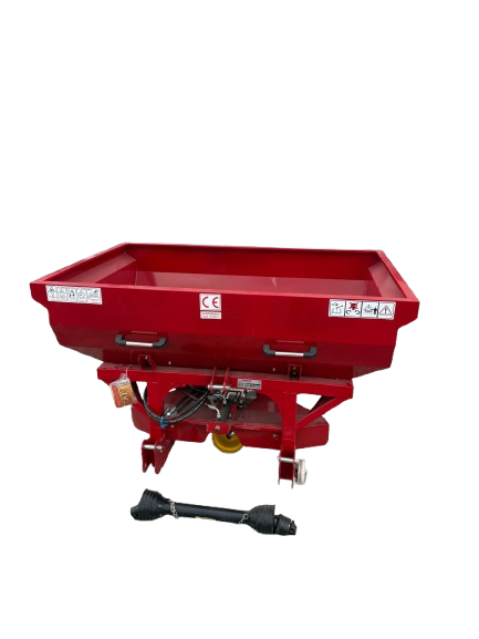 Distribuitor sare / ingrasaminte 1000L, 2 discuri, buncar inox, 12-24m, PERKAS