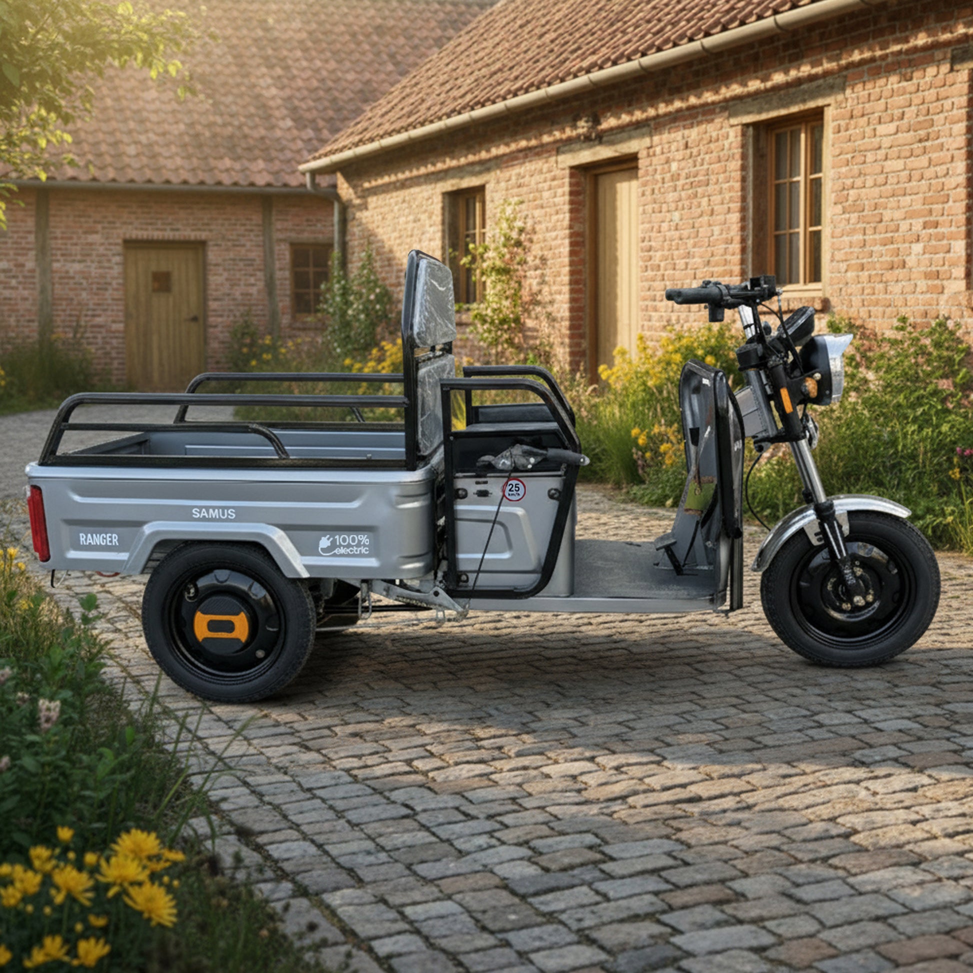 Triciclu electric cargo Samus Ranger-25-1.1-72V32 Silver