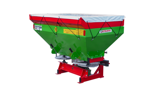 Distribuitor sare / ingrasaminte TYTAN 1200L, 2 discuri, buncar inox, Strumyk