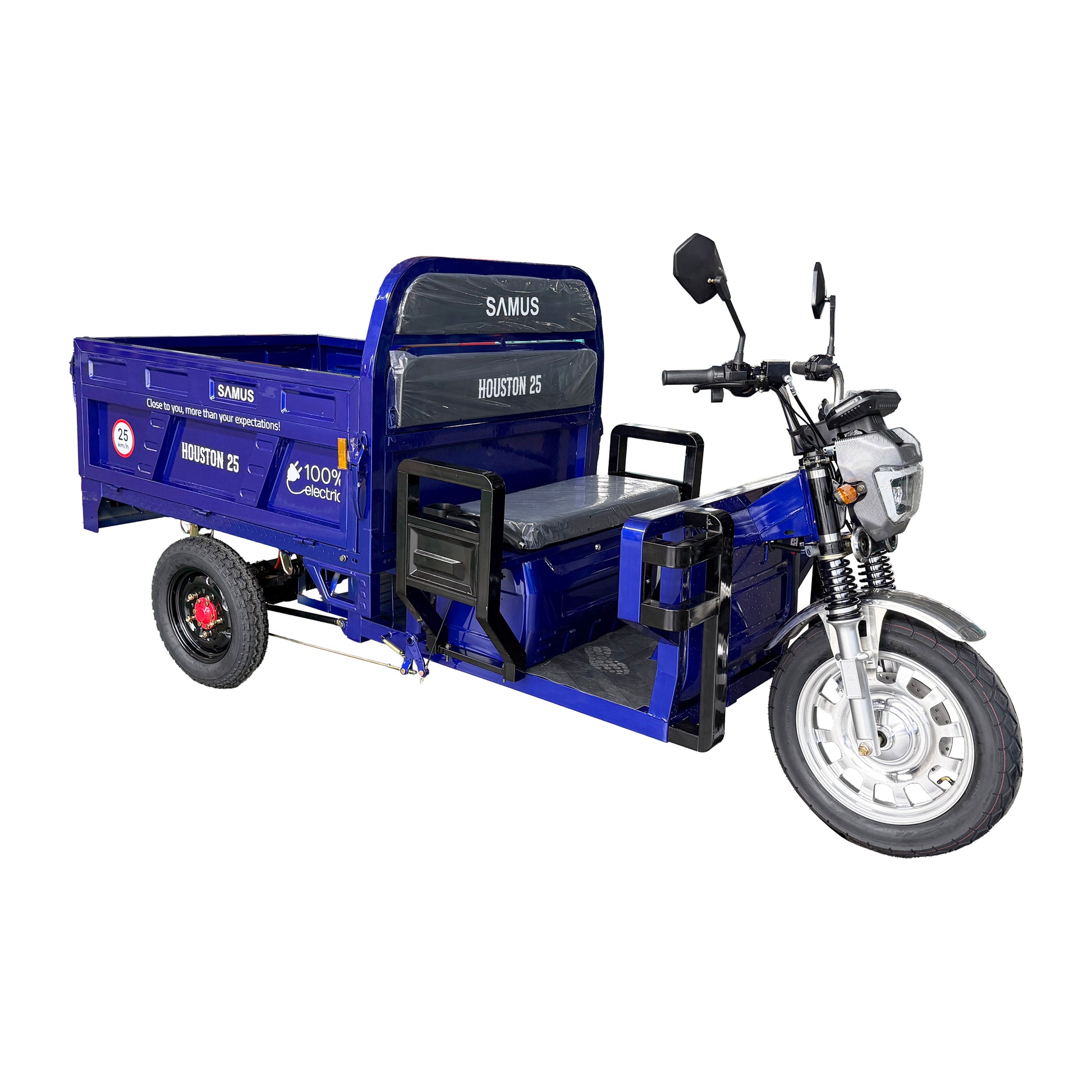 Triciclu electric cargo Samus Houston-25-1.5-72V45 Blue