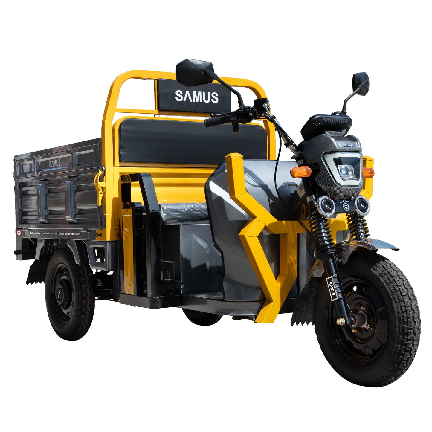 Triciclu electric cargo Samus Montana-25-1.3-72V32-Yellow-Dark Silver