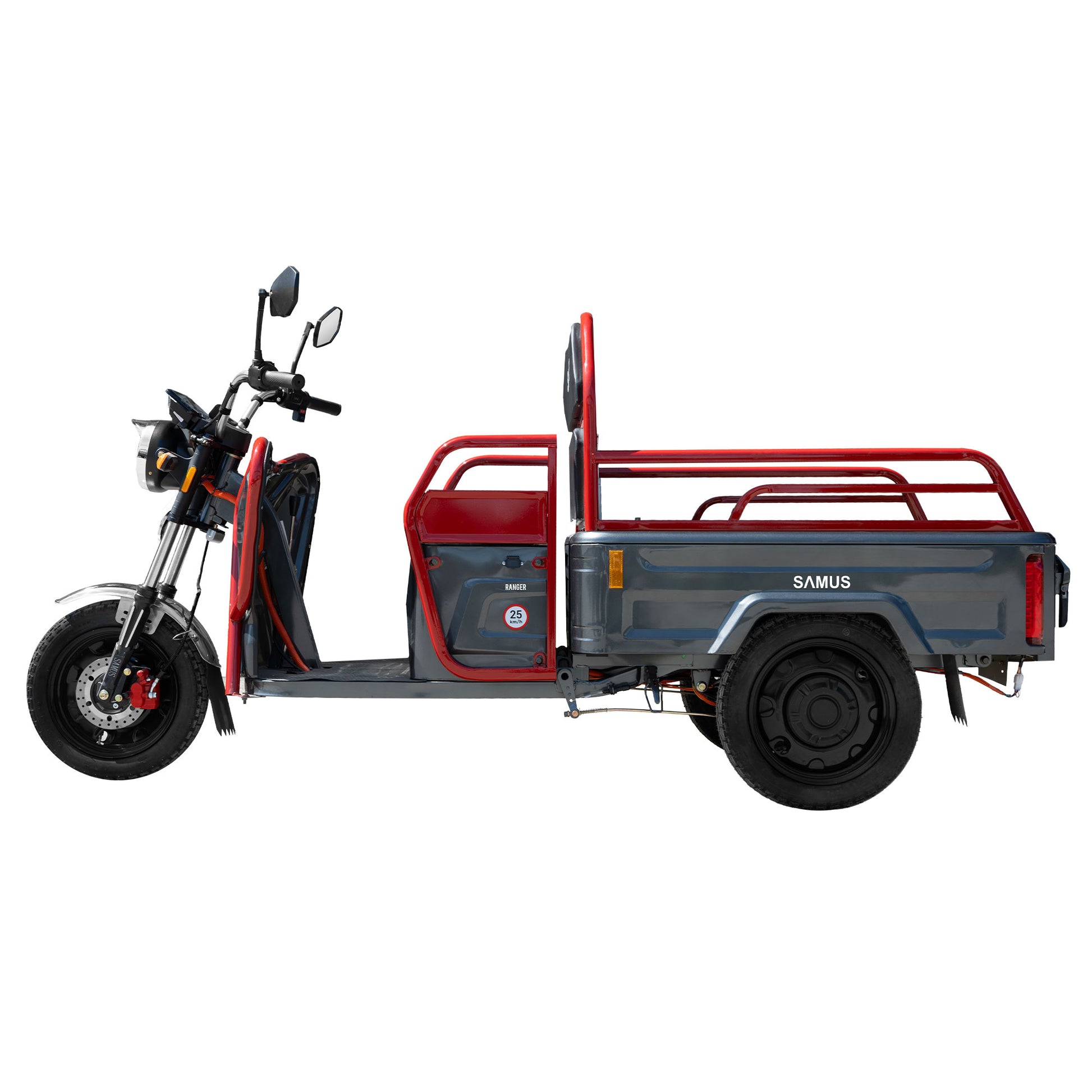 Triciclu electric cargo Samus Ranger-25-1.1-72V32 Red Dark Silver