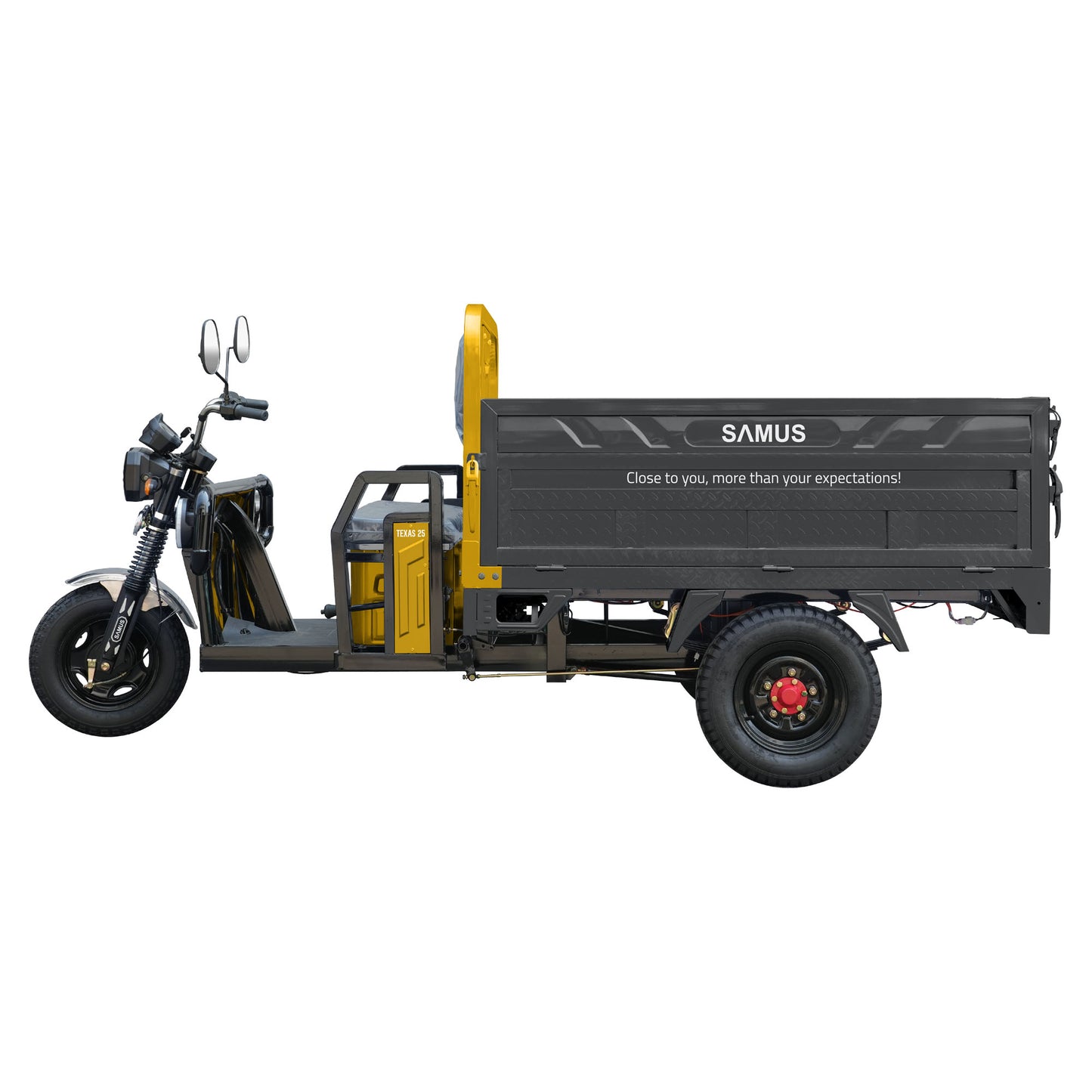 Triciclu electric cargo Samus Texas-25-1.7-72V58 Yellow Dark Silver