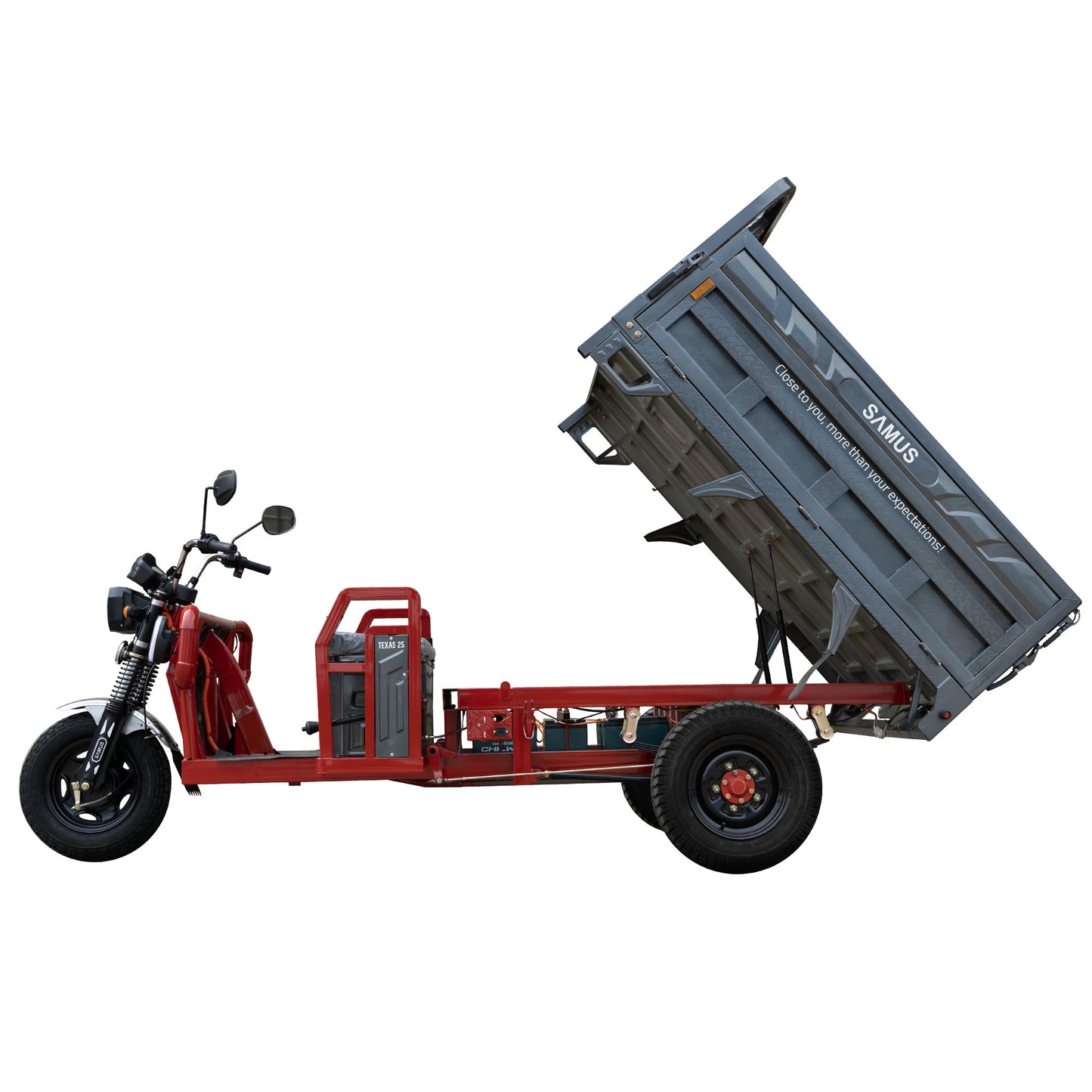 Triciclu electric cargo Samus Texas-25-1.7-72V58 Red Dark Silver