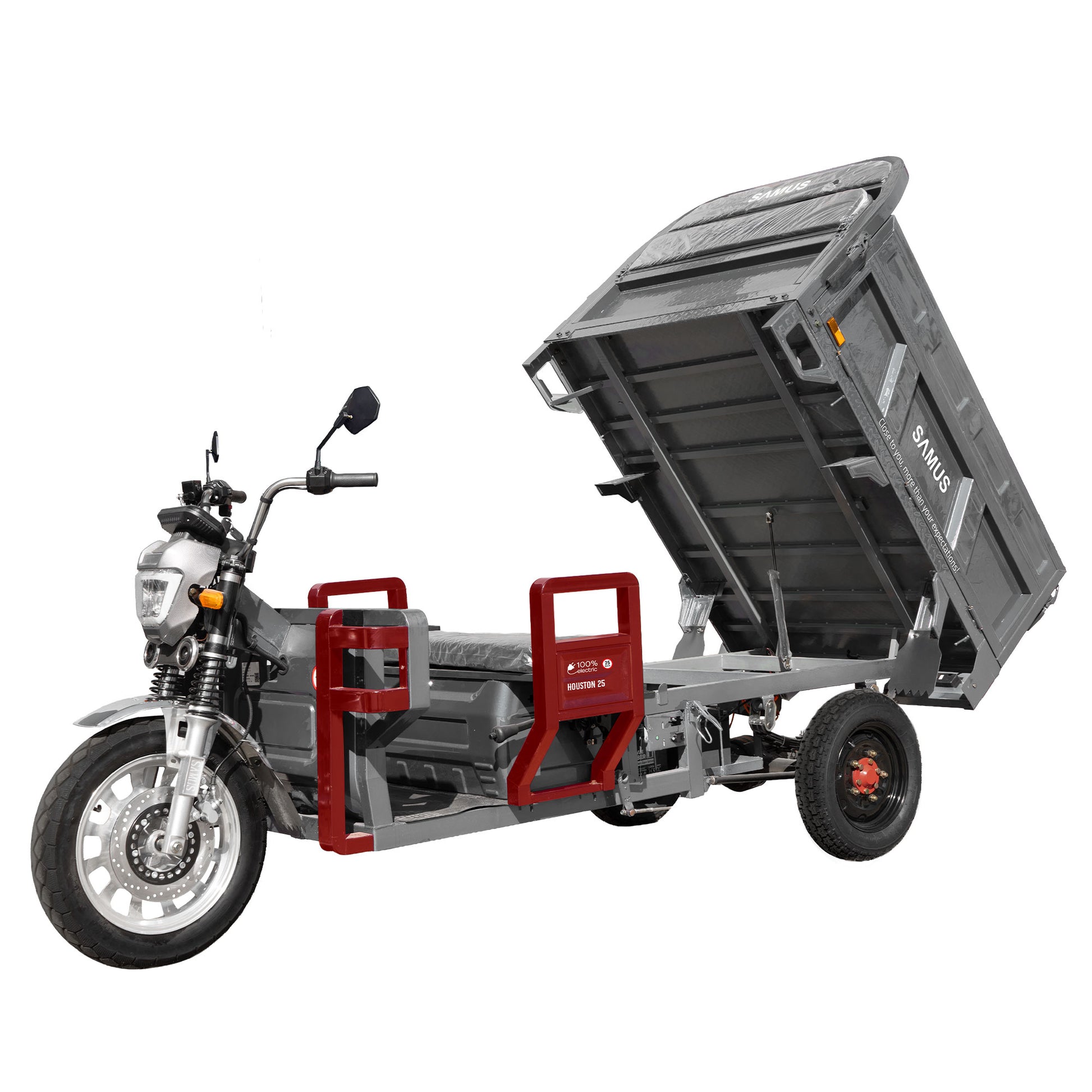 Triciclu electric cargo Samus Houston-25-1.5-72V45 Silver