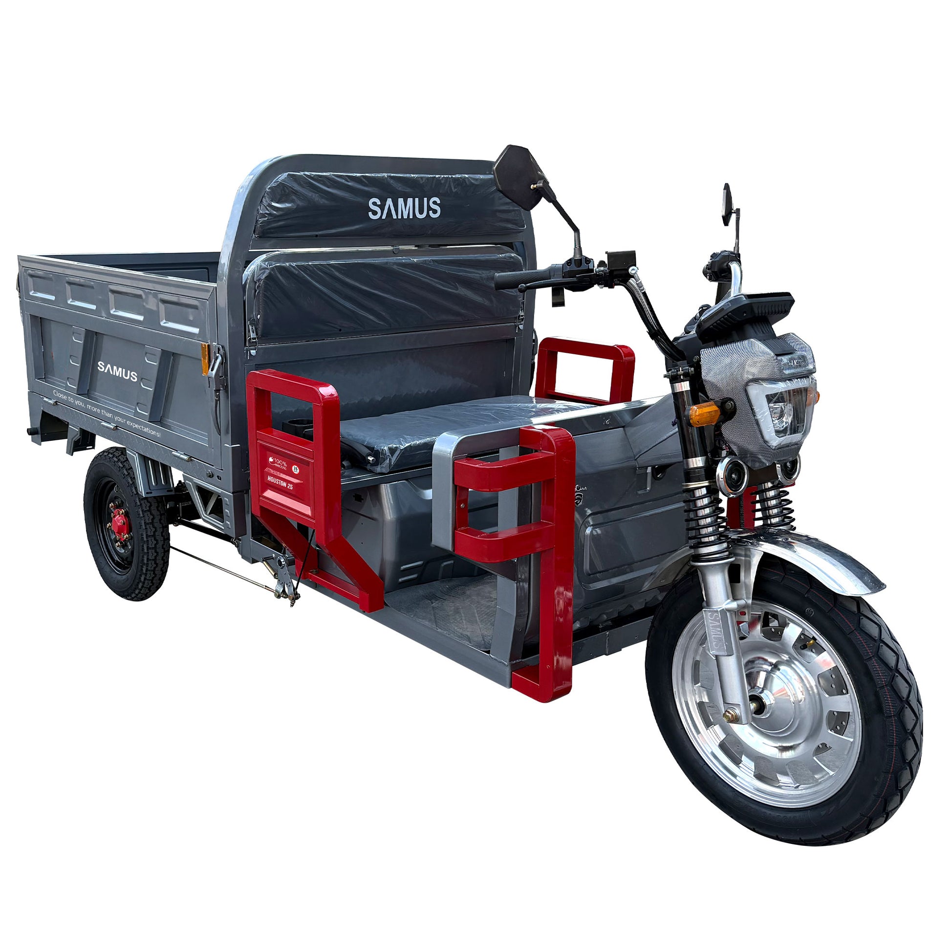 Triciclu electric cargo Samus Houston-25-1.5-72V45 Silver