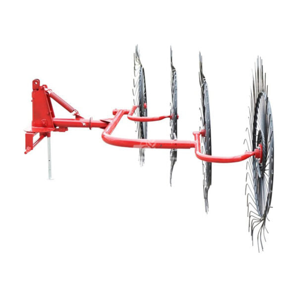 Greblă mecanică tip soare, 4 rotoare, 140 cm PERKAS